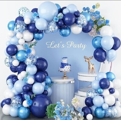 Happy Birthday decoration full set blue Theme